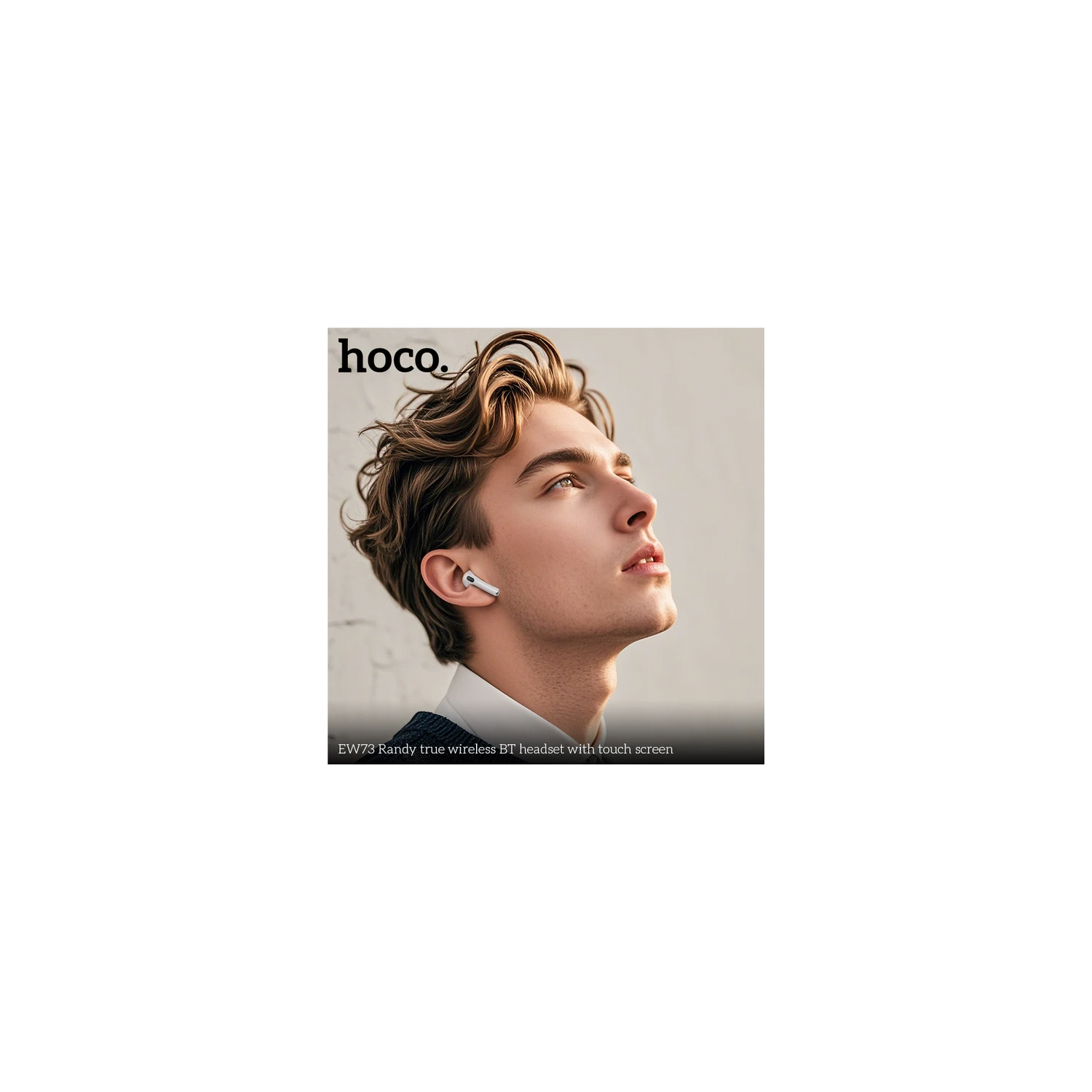 Hoco EW73 Wireless Buds with Touch Screen, White