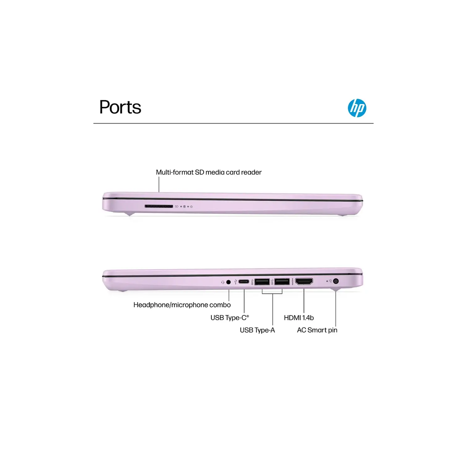 HP 14" Laptop, Intel Processor N150, 8GB Memory 128GB UFS, Microsoft Copilot, Windows 11 Home in S Mode, Wi-Fi 6, Lightweight, Honey Lavender