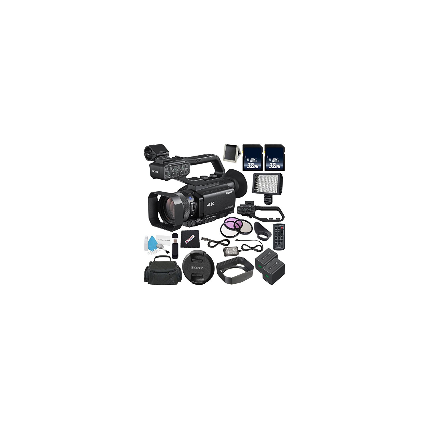 Open Box - Sony PXW-Z90V 4K HDR XDCAM with Fast Hybrid AF + NP-FV70 Replacement Lithium Ion Battery + 32GB SDHC Class 10 Memory Card + More
