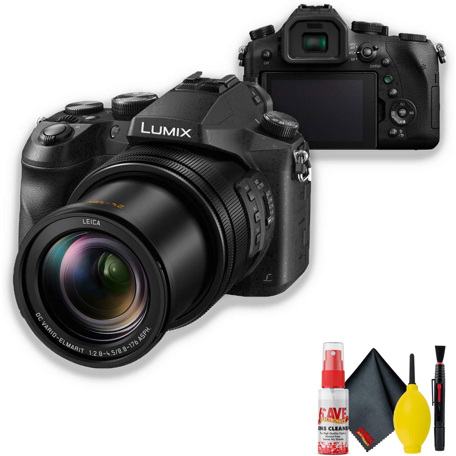 Panasonic Lumix DMC-FZ2500 Digital Camera with Cleaning Kit Base Bundle
