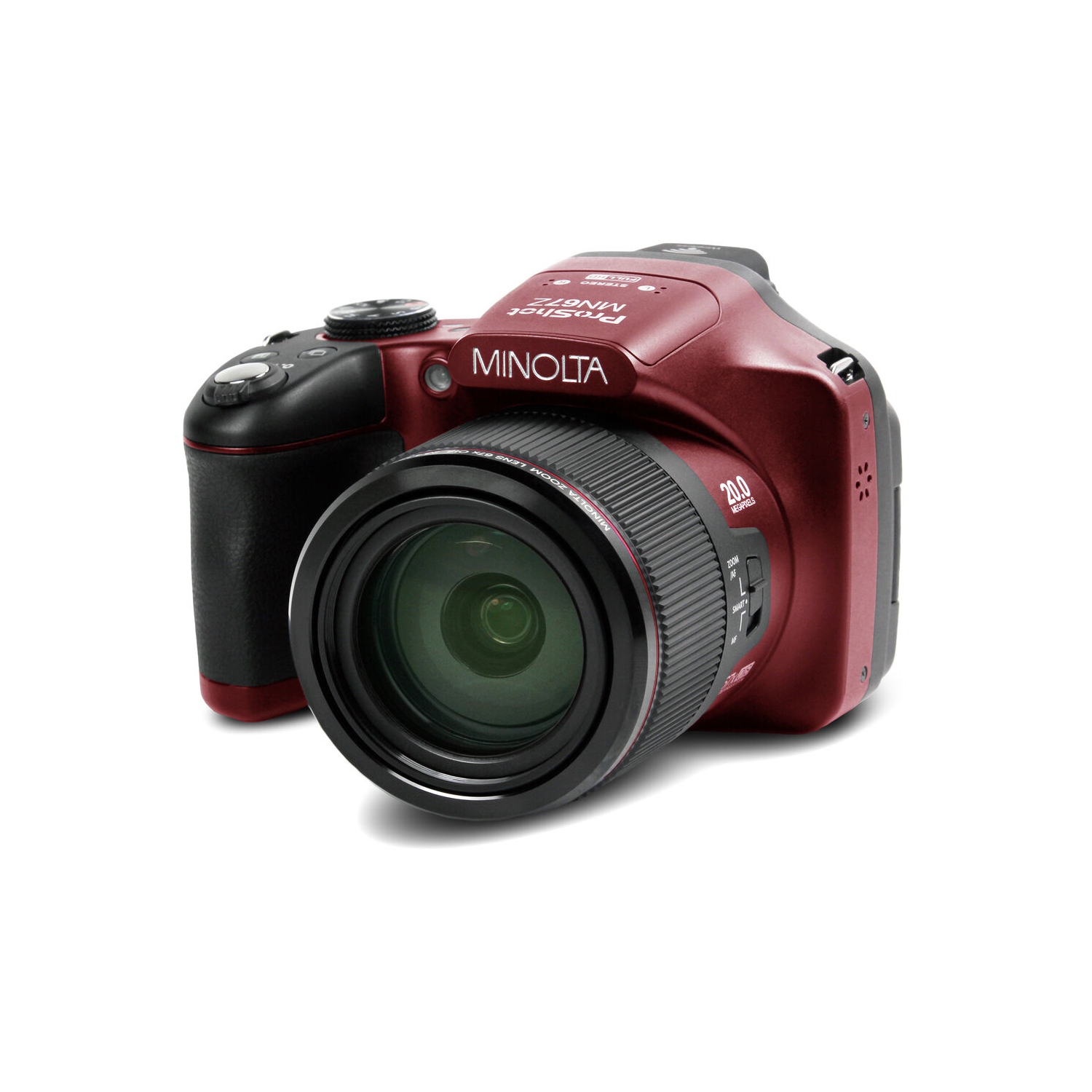 Minolta Pro Shot 20 MP HD Digital Camera with 67x Zoom, 1080p HD Video Bundle