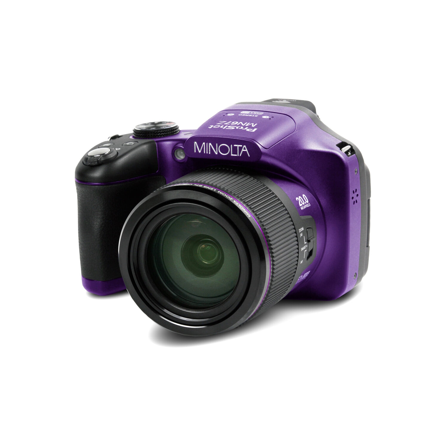 Minolta Pro Shot 20 MP HD Digital Camera with 67x Zoom, 1080p HD Video Bundle