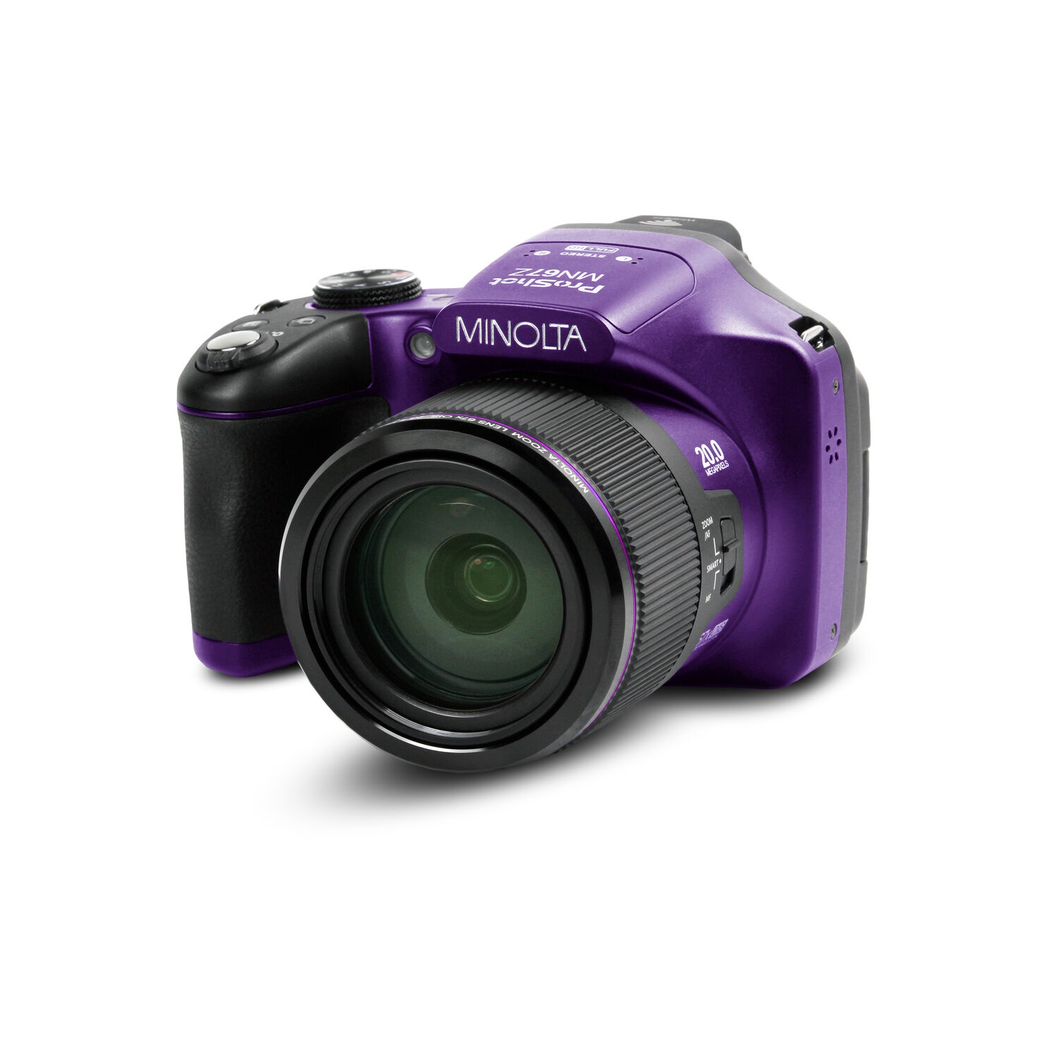 Minolta Pro Shot 20 MP HD Digital Camera with 67x Zoom, 1080p HD Video Bundle