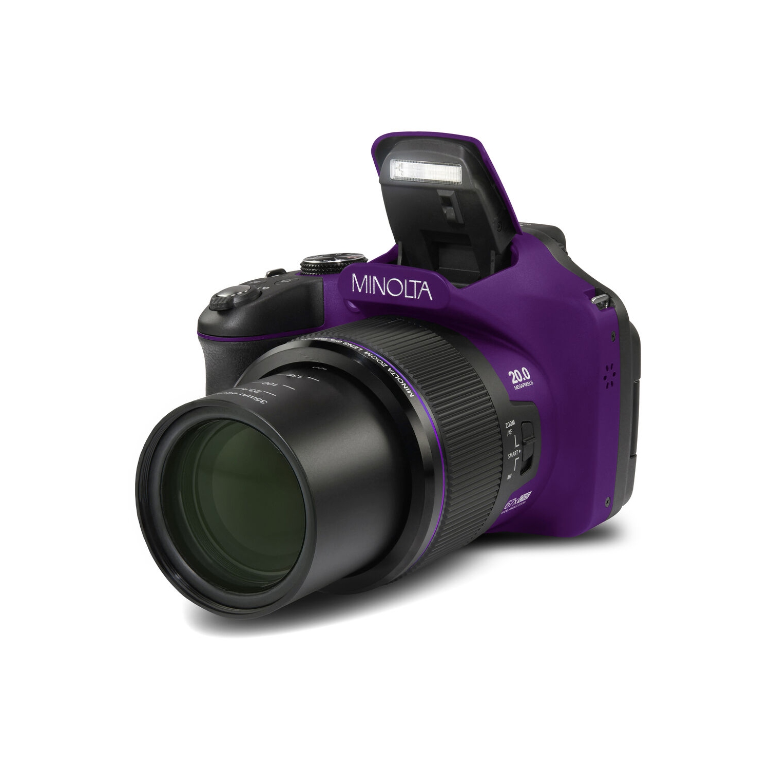 Minolta Pro Shot 20 MP HD Digital Camera with 67x Zoom, 1080p HD Video Bundle