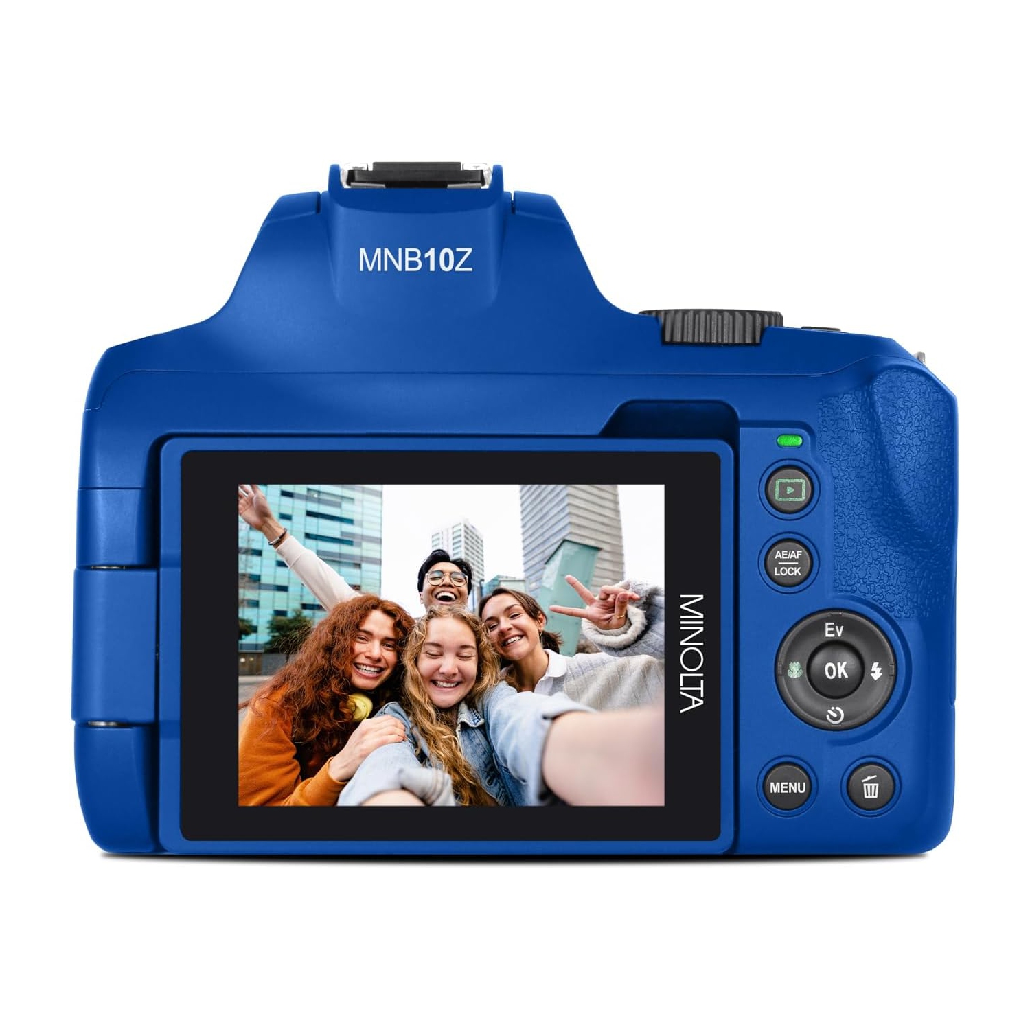 Minolta 64 Mega Pixels Auto Focus Digital Camera 4K Ultra HD Video Blue - Bundle