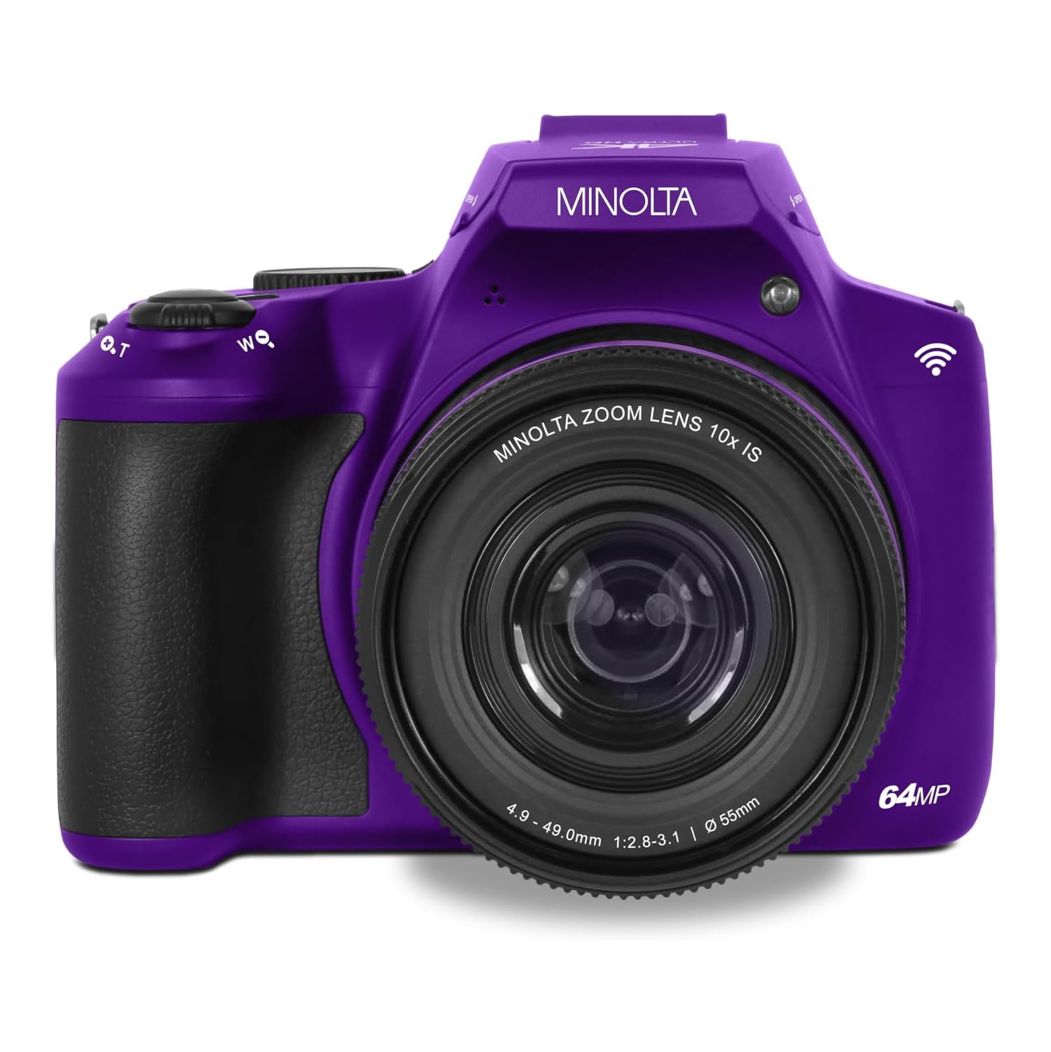 Minolta 64 Mega Pixels Auto Focus Digital Camera 4K Ultra HD Video Purple-Bundle