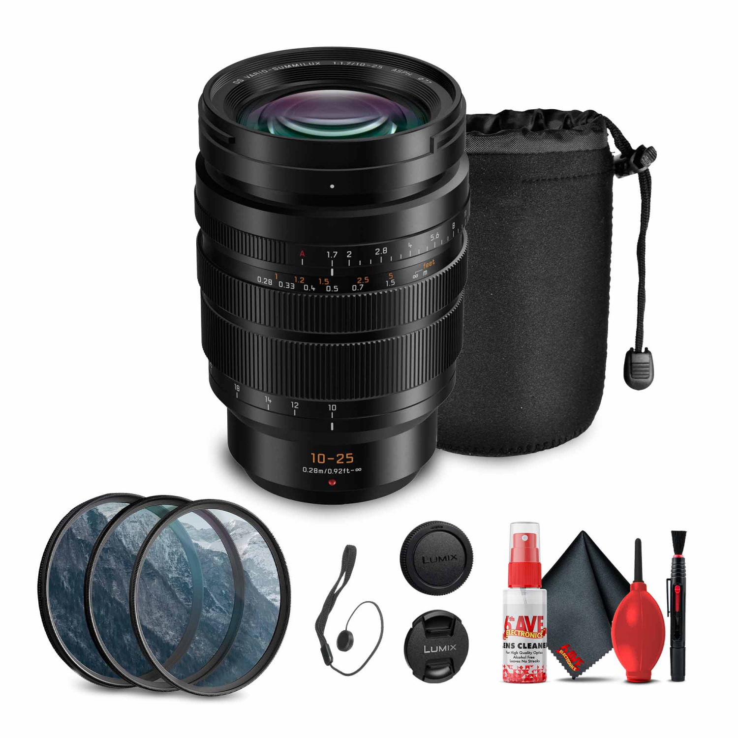 Panasonic Leica DG Vario-Summilux 10-25mm f/1.7 Lens Bundle