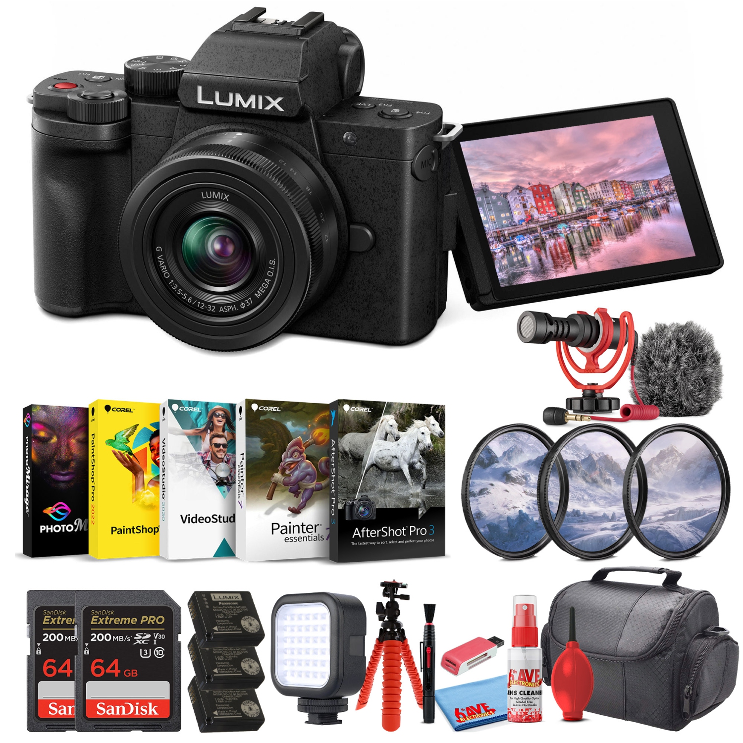 Appareil photo sans miroir 4K Lumix G100 de Panasonic avec objectif 12-32&nbsp;mm pour photos et vidéos