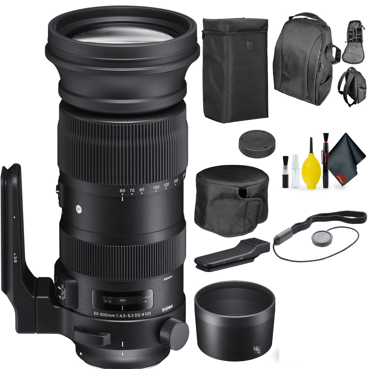 Objectif pour sport DG OS HSM 60-600&nbsp;mm f/4,5-6,3 de Sigma pour Nikon F + trousse de nettoyage de luxe