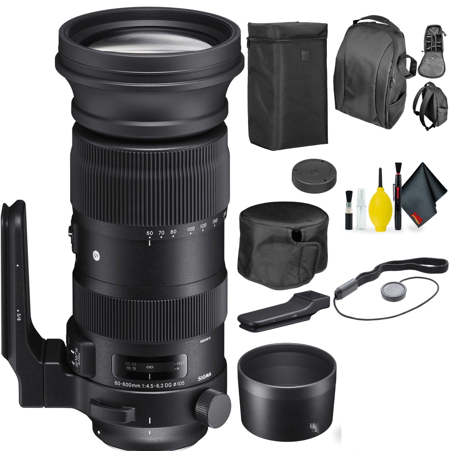 Objectif pour sport DG OS HSM 60-600&nbsp;mm f/4,5-6,3 de Sigma pour Nikon F + trousse de nettoyage de luxe