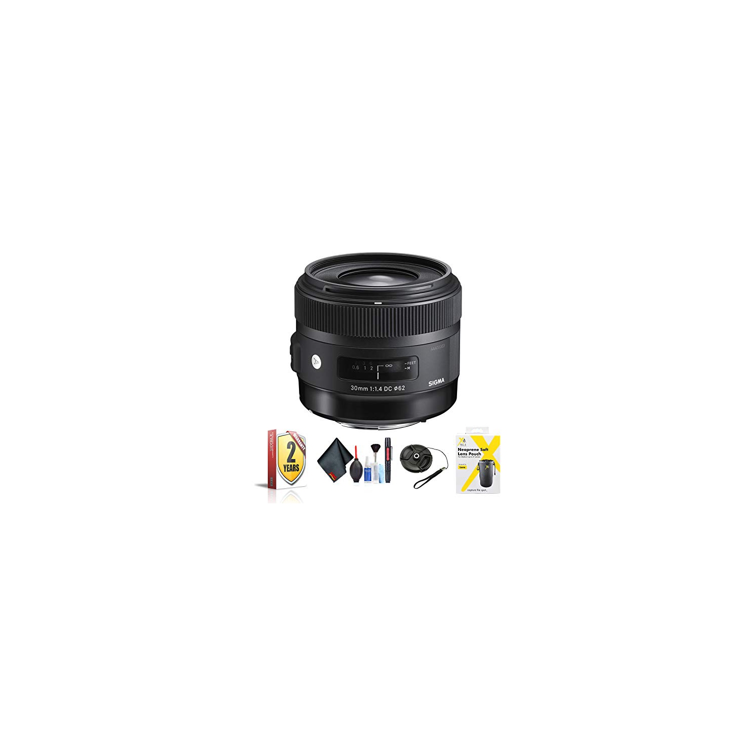 Sigma 30mm f/1.4 DC HSM Art Lens for Nikon for Nikon F Mount + Accessories