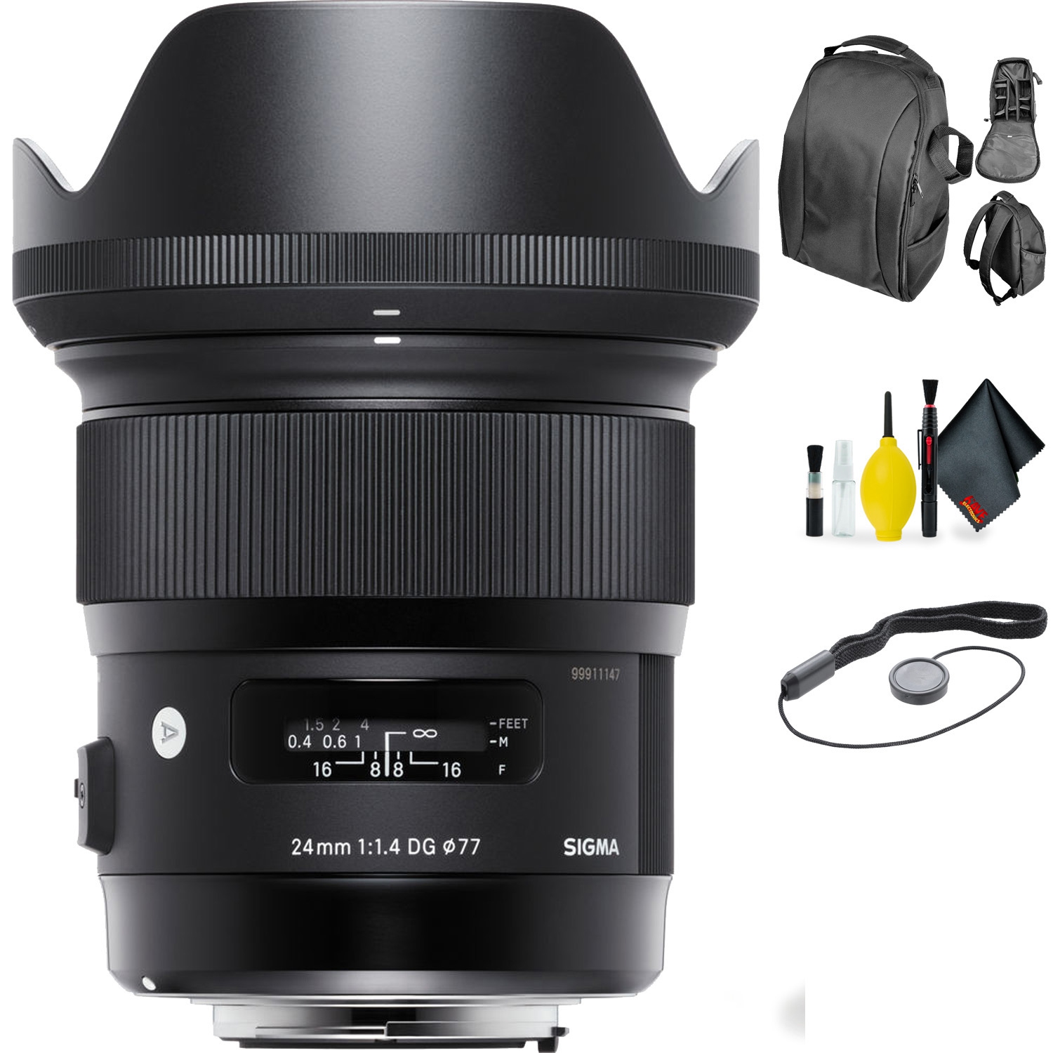 SIGMA 24mm f/1.4 DG HSM Art Lens for Nikon + Deluxe Lens Cleaning Kit