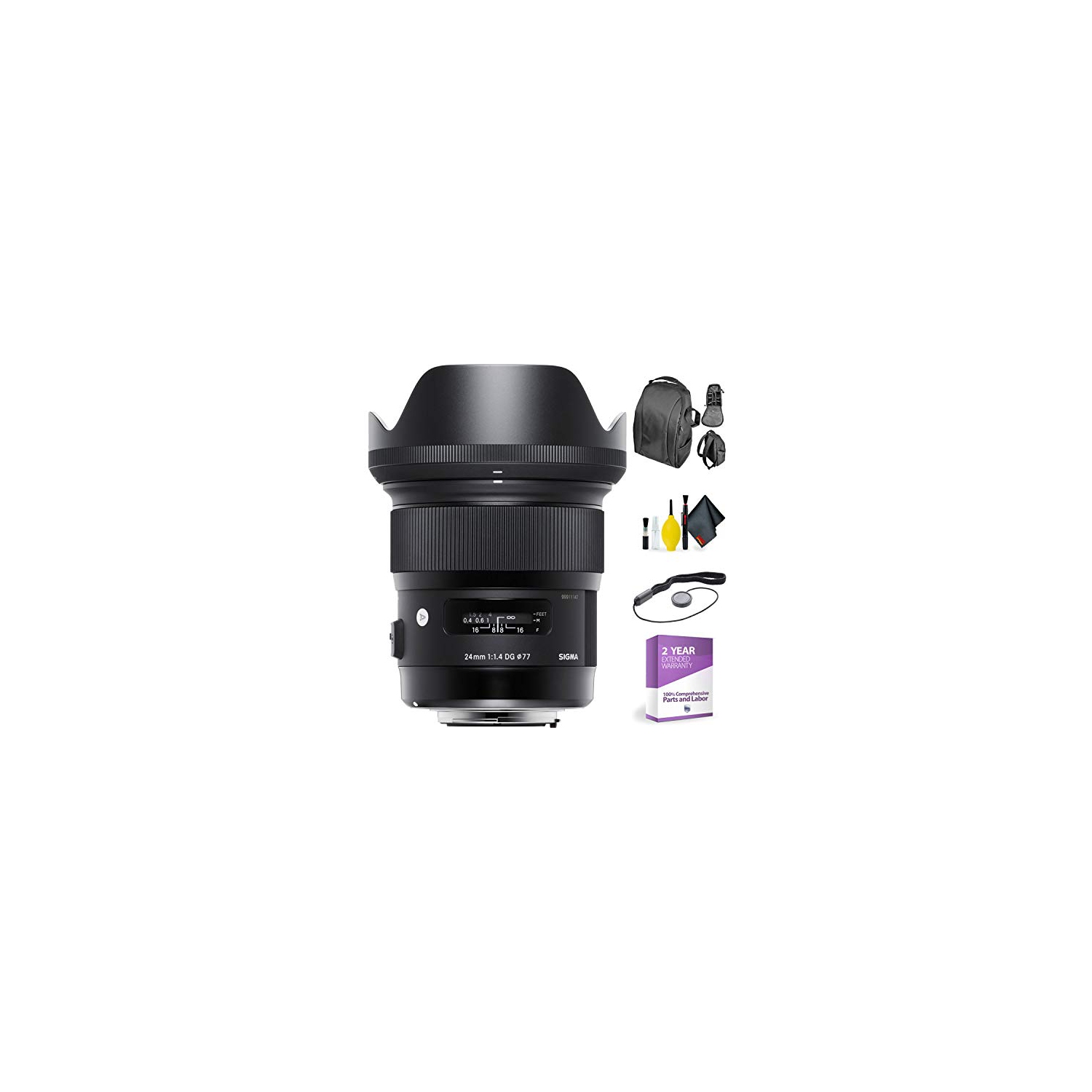 SIGMA 24mm f/1.4 DG HSM Art Lens for Nikon + Deluxe Lens Cleaning Kit