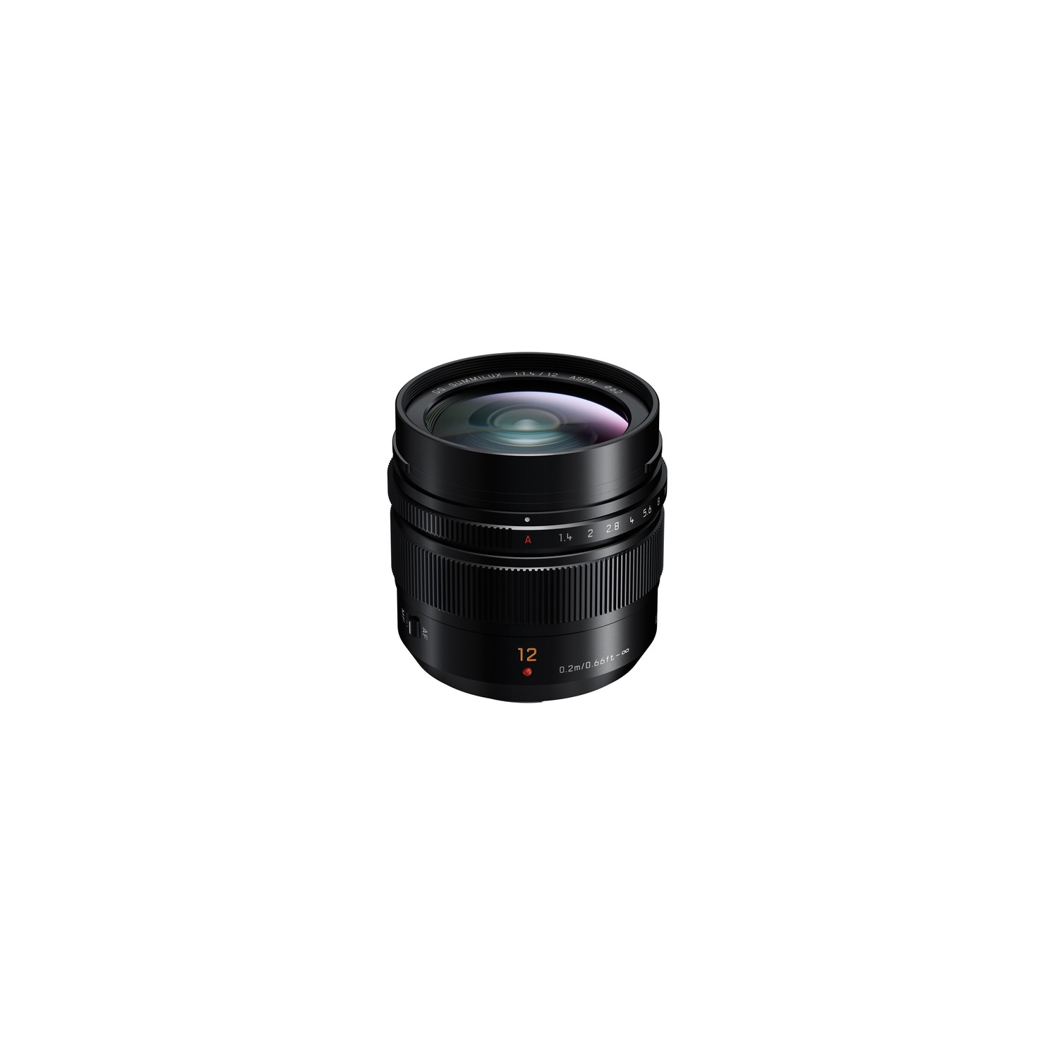 Ensemble avec objectif Leica DG Summilux 12&nbsp;mm f/1,4 de Panasonic et accessoires