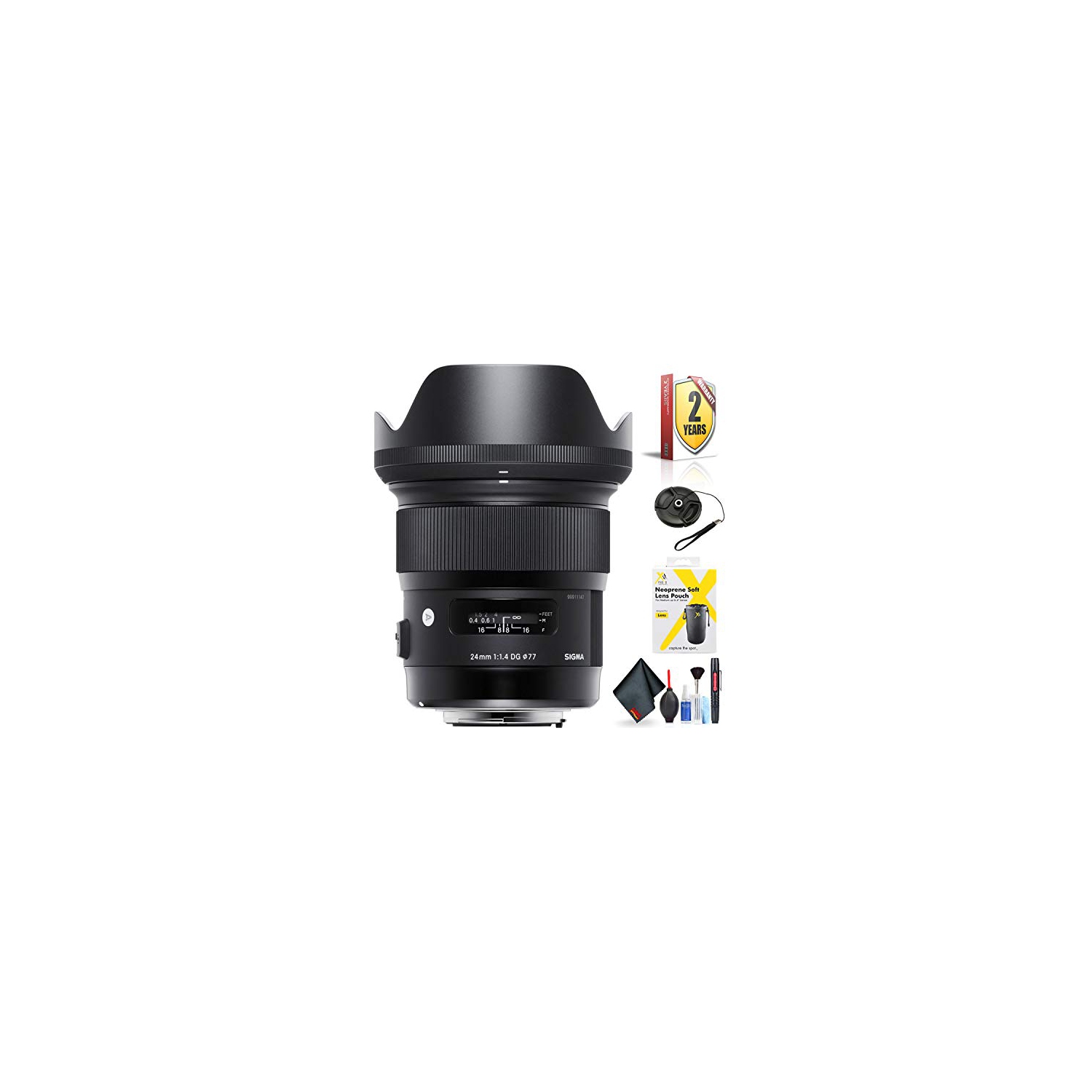 Sigma 24mm f/1.4 DG HSM Art Lens for Nikon F for Nikon F Mount + Accessories