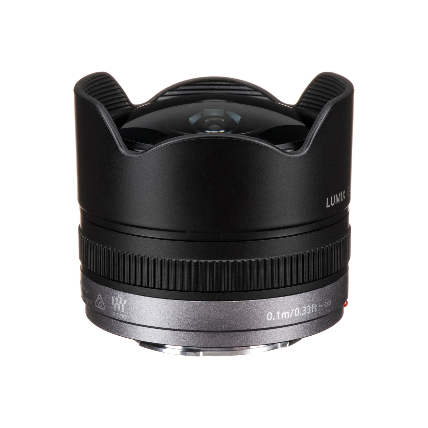 Panasonic Lumix G Fisheye 8mm f/3.5 Lens with Bundle: Sandisk 32gb SD Card, Deluxe Lens Cleaning Kit + More