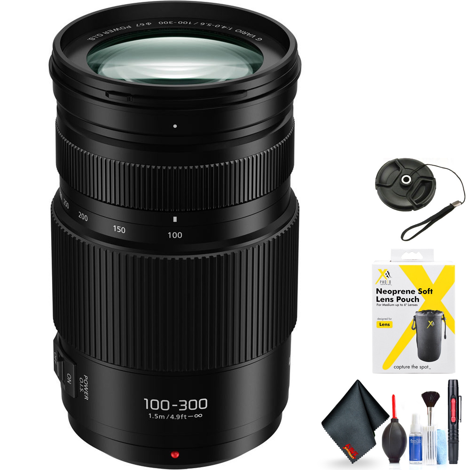 Panasonic Lumix G Vario 35-100mm f/4-5.6 ASPH. MEGA O.I.S. Lens for Micro Four Thirds Mount + Accessories (International