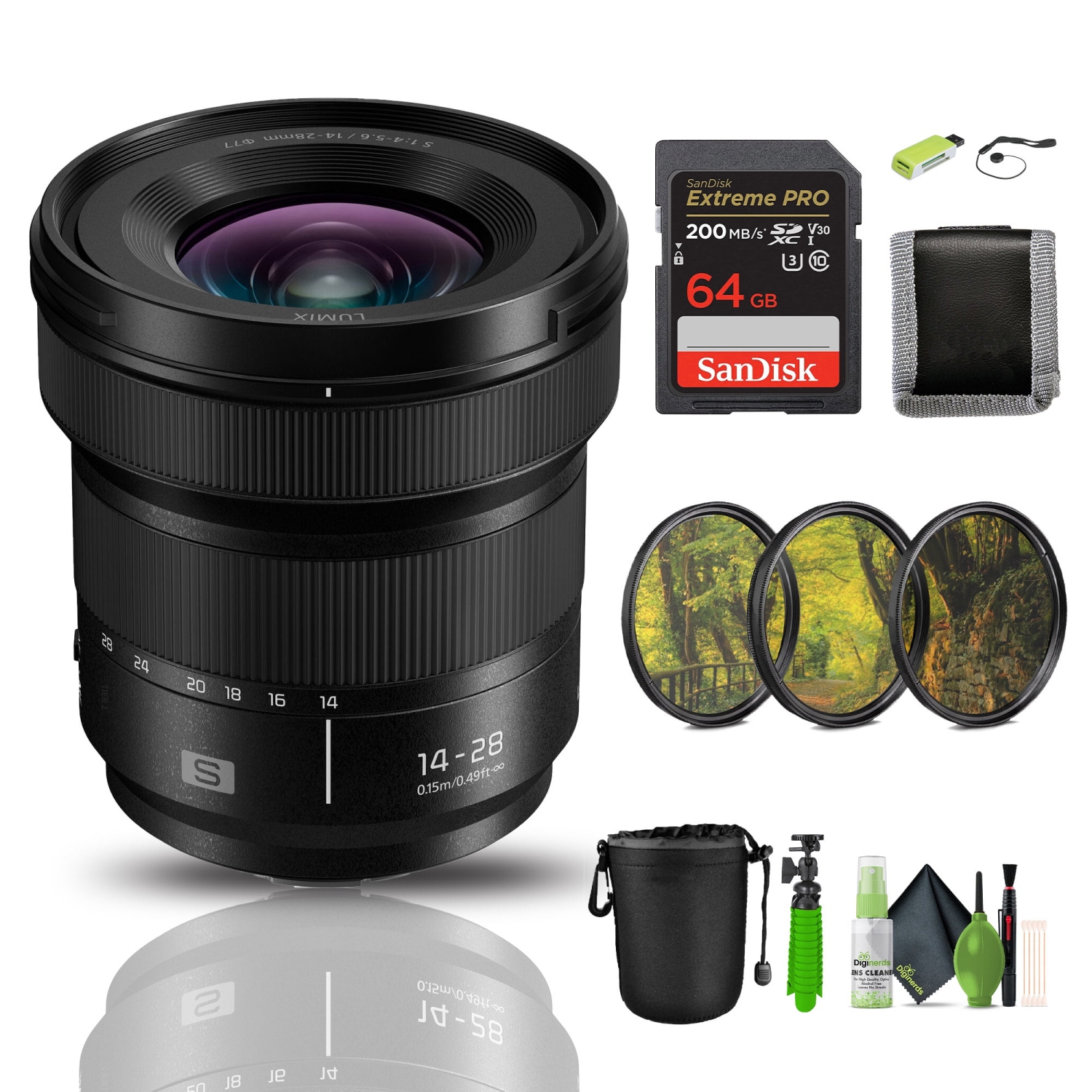 Objectif LUMIX série S de Panasonic, objectif zoom ultra grand-angle 14-28 mm F4-5,6 avec capacité macro, S-R1428