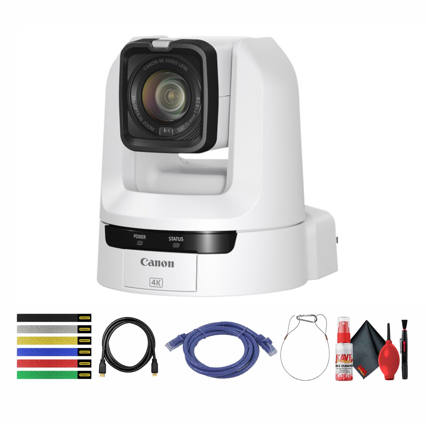 Canon CR-N100 4K NDI PTZ Camera with 20x Zoom + HDMI Cable + More Bundle
