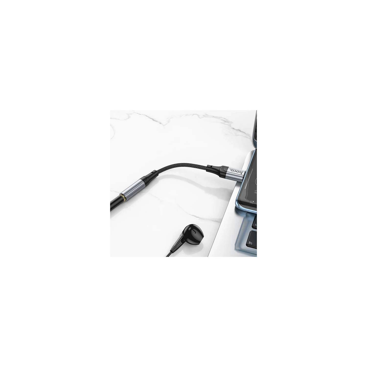 Hoco LS36 Adapter Type-C to 3.5mm Female Audio Converter, Black