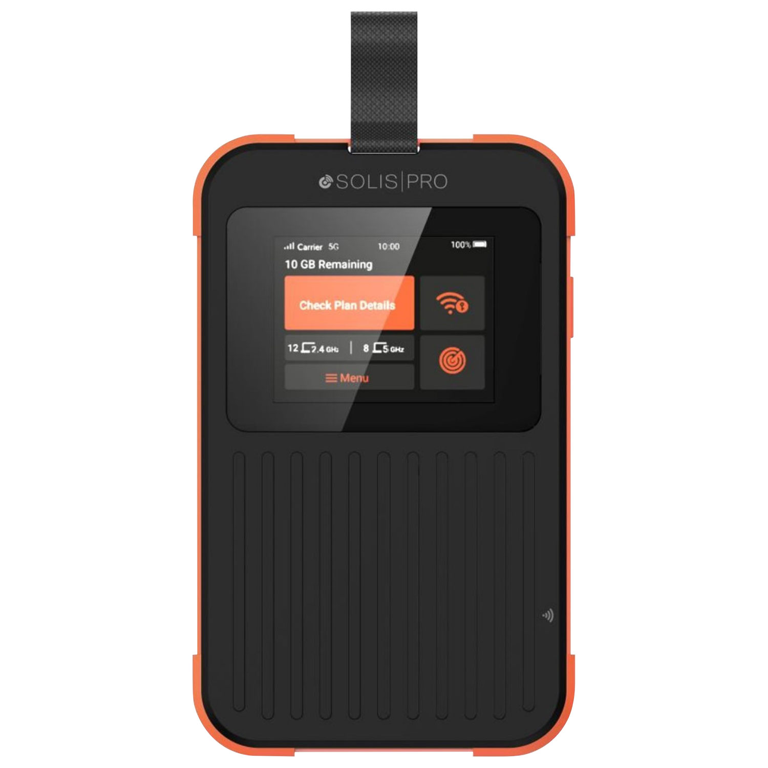 Chargeur portable/Point d'accès Wi-Fi 5G mobile Solis Pro de Simo - Orange/Noir