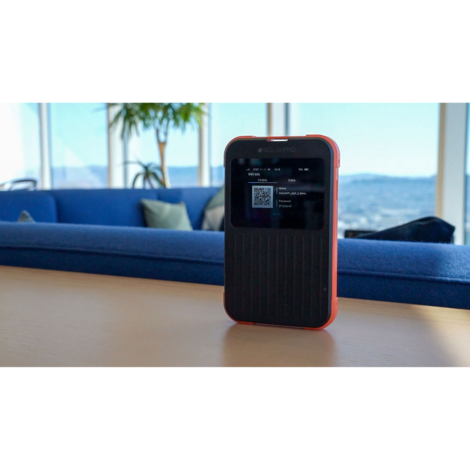 Chargeur portable/Point d'accès Wi-Fi 5G mobile Solis Pro de Simo - Orange/Noir