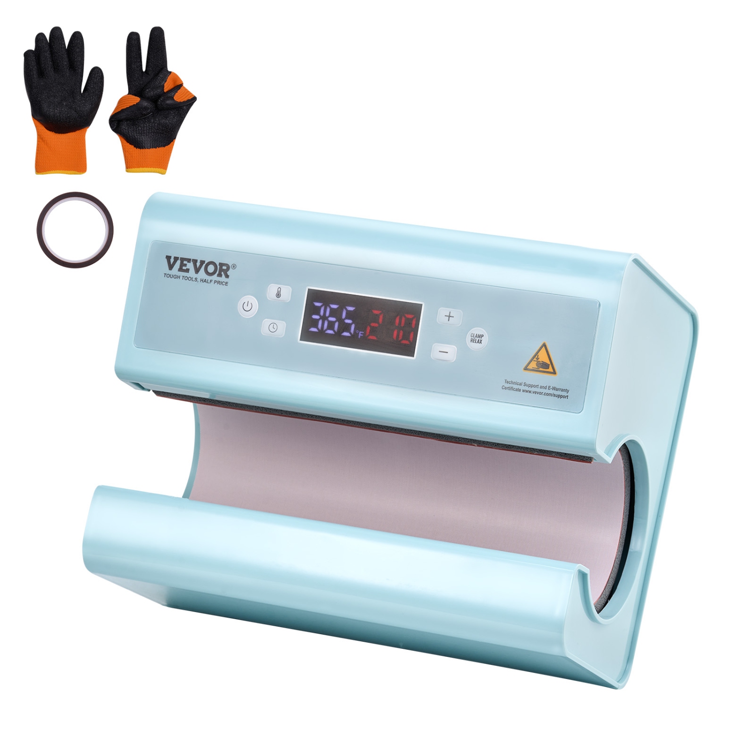 VEVOR Auto Tumbler Heat Press Machine, Mug Heat Press for 11-30oz Sublimation Tumblers, Heat Up Fast and Even, Tumbler Press with Tape and Glove,