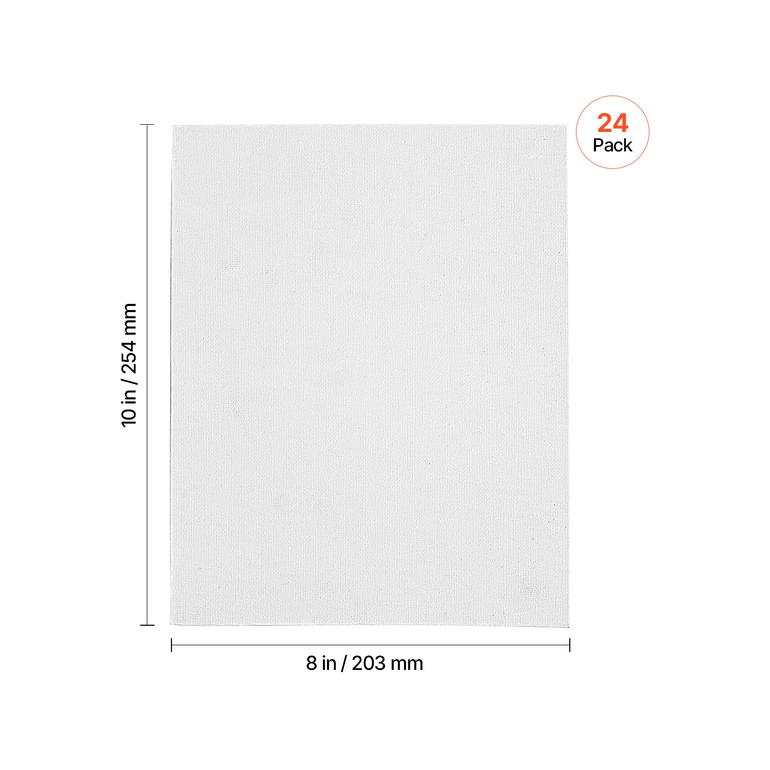 VEVOR 8 x 10 Inch Canvas Boards for Painting, White Canvases for Painting, 24 Pack Painting Canvas Panels for Sketching, Acrylic and Oil Painting,