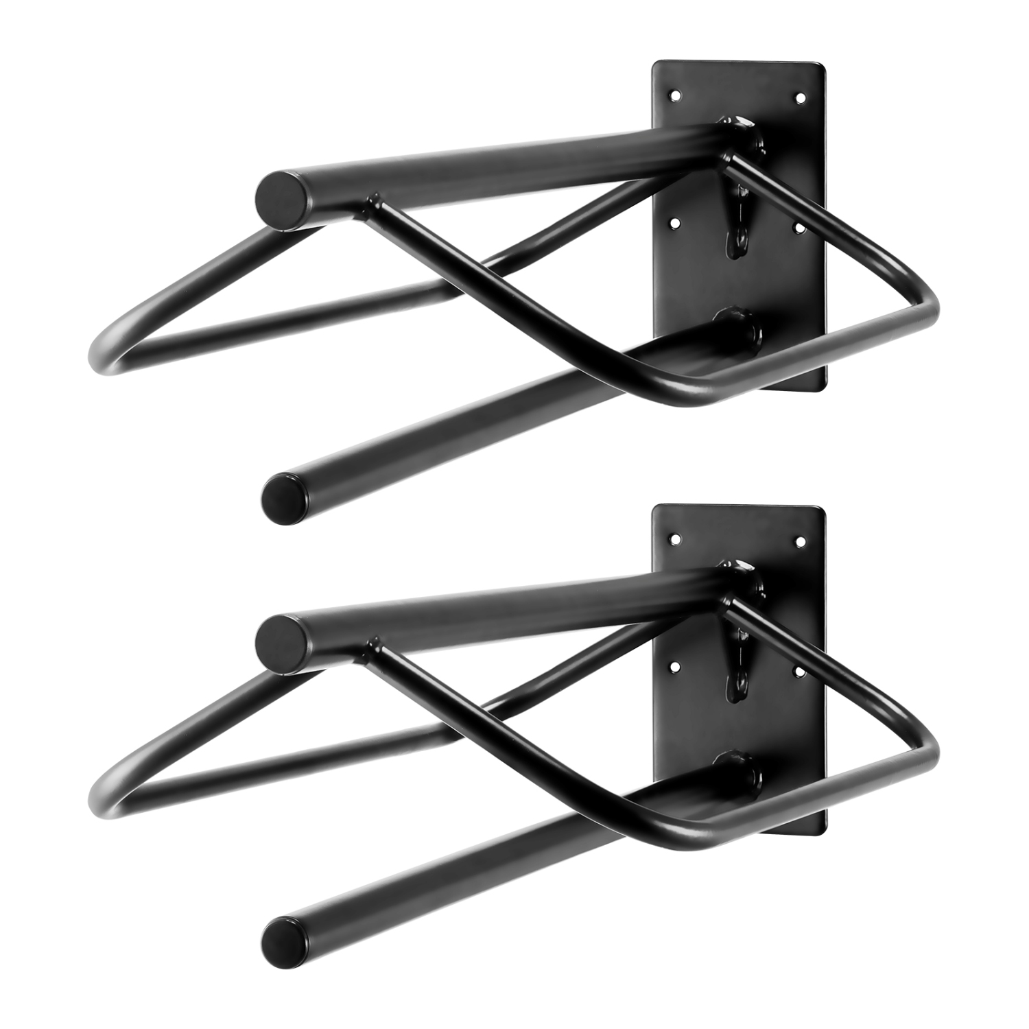 VEVOR 23.8 x 12.6 x 10.2 in Saddle Rack with Pad Bar, 2 Packs Wall Mounted Saddle Stand, Heavy-Duty Steel Saddle Holder, Western & English Saddle