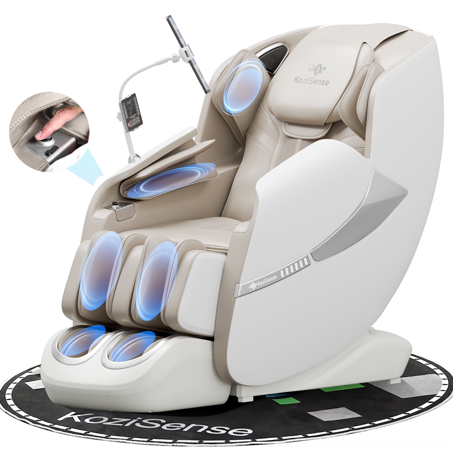 KoziSense 2025 Massage Chair Full Body, Zero Gravity SL-Track Shiatsu Massage Recliner Chair with Heat, AI Control, Body Scan and Calfrest Extension