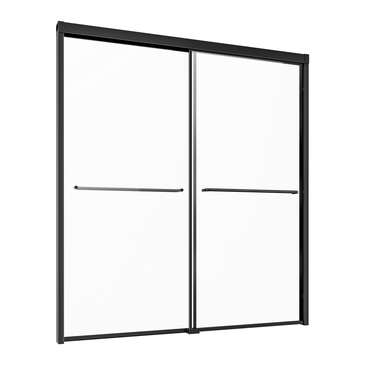 VEVOR 50-60 in W x 60 in H, Bathtub Shower Door, Semi-Frameless Double Sliding Tub Door, Bypass Tub Door with 1/4 in Shatterproof Tempered Glass and