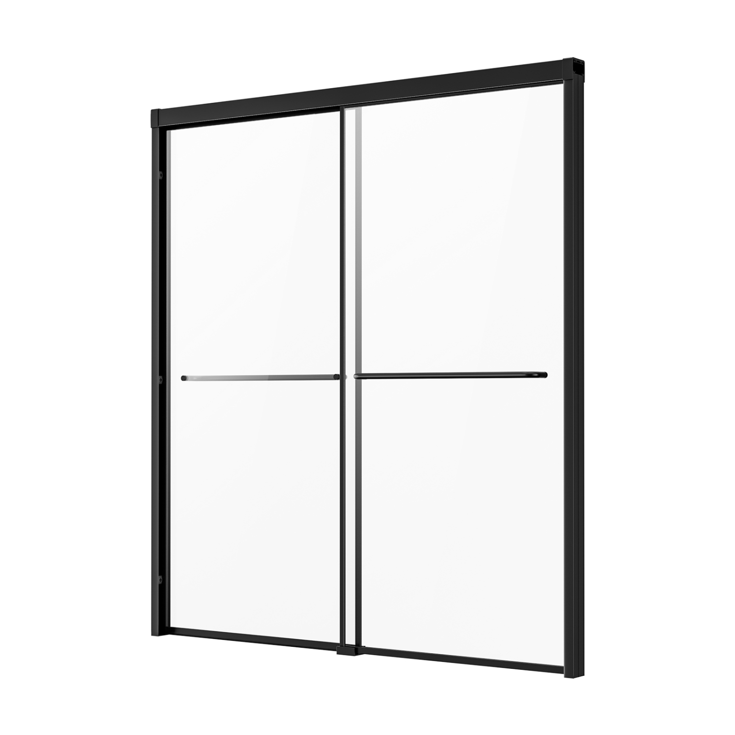 VEVOR 50-60 in W x 60 in H, Bathtub Shower Door, Semi-Frameless Double Sliding Tub Door, Bypass Tub Door with 1/4 in Shatterproof Tempered Glass and