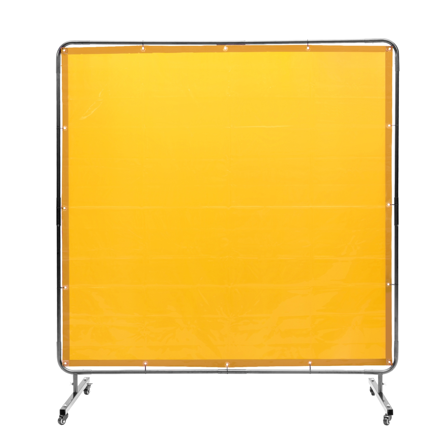 VEVOR 6'x6' Welding Screen with Frame, Welding Curtain Screen, Flame-Resistant Vinyl Welding Protection Screen on 4 Swivel Wheel, for