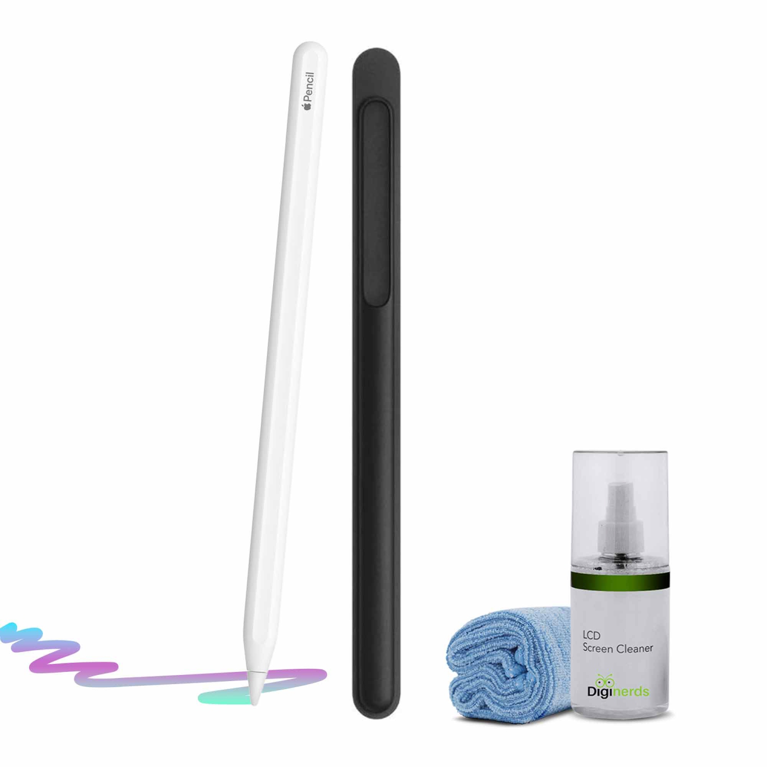Apple Pencil (2nd Generation) with Black Pencil Case Bundle