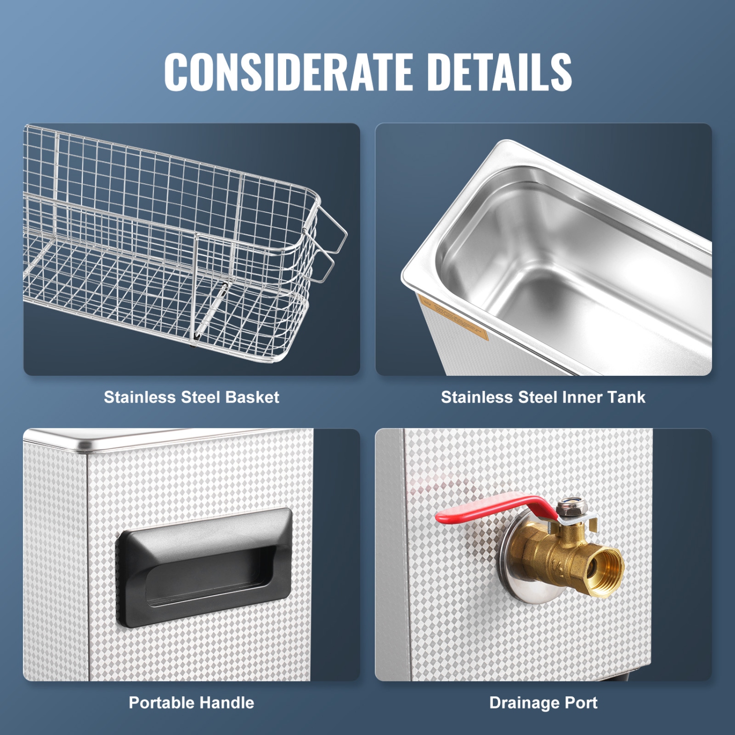 VEVOR 10L Ultrasonic Gun Cleaner, 300W Professional Ultra Sonic Cleaning Machine with Timer & Heater, 40kHz Digital Ultrasonic Cleaner with Basket