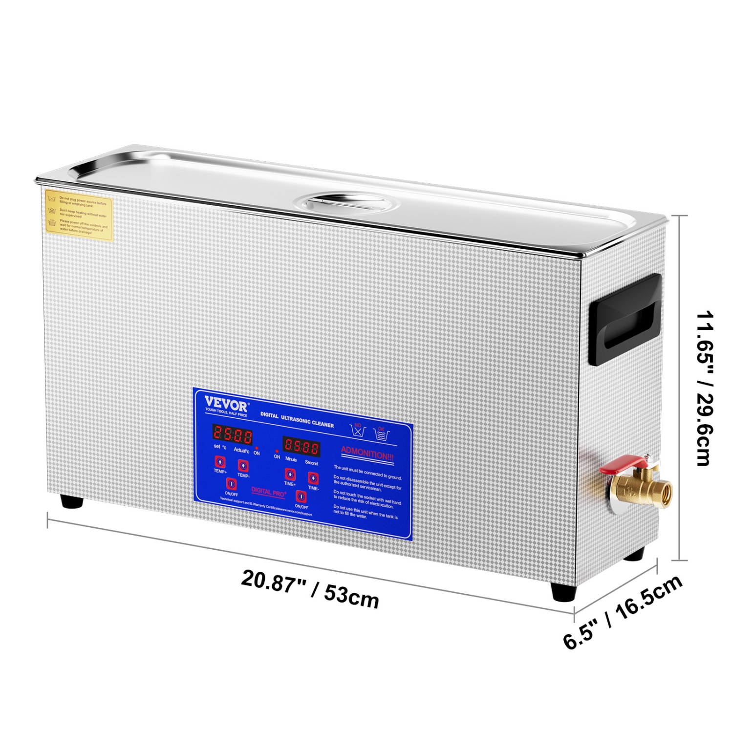 VEVOR 10L Ultrasonic Gun Cleaner, 300W Professional Ultra Sonic Cleaning Machine with Timer & Heater, 40kHz Digital Ultrasonic Cleaner with Basket