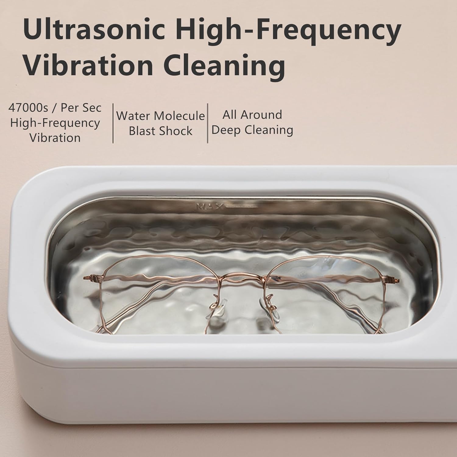 Machine de nettoyage ultrasonique, lunettes portatives et machine de nettoyage de bijoux pour usage domestique, mini-brosse électrique de nettoyage