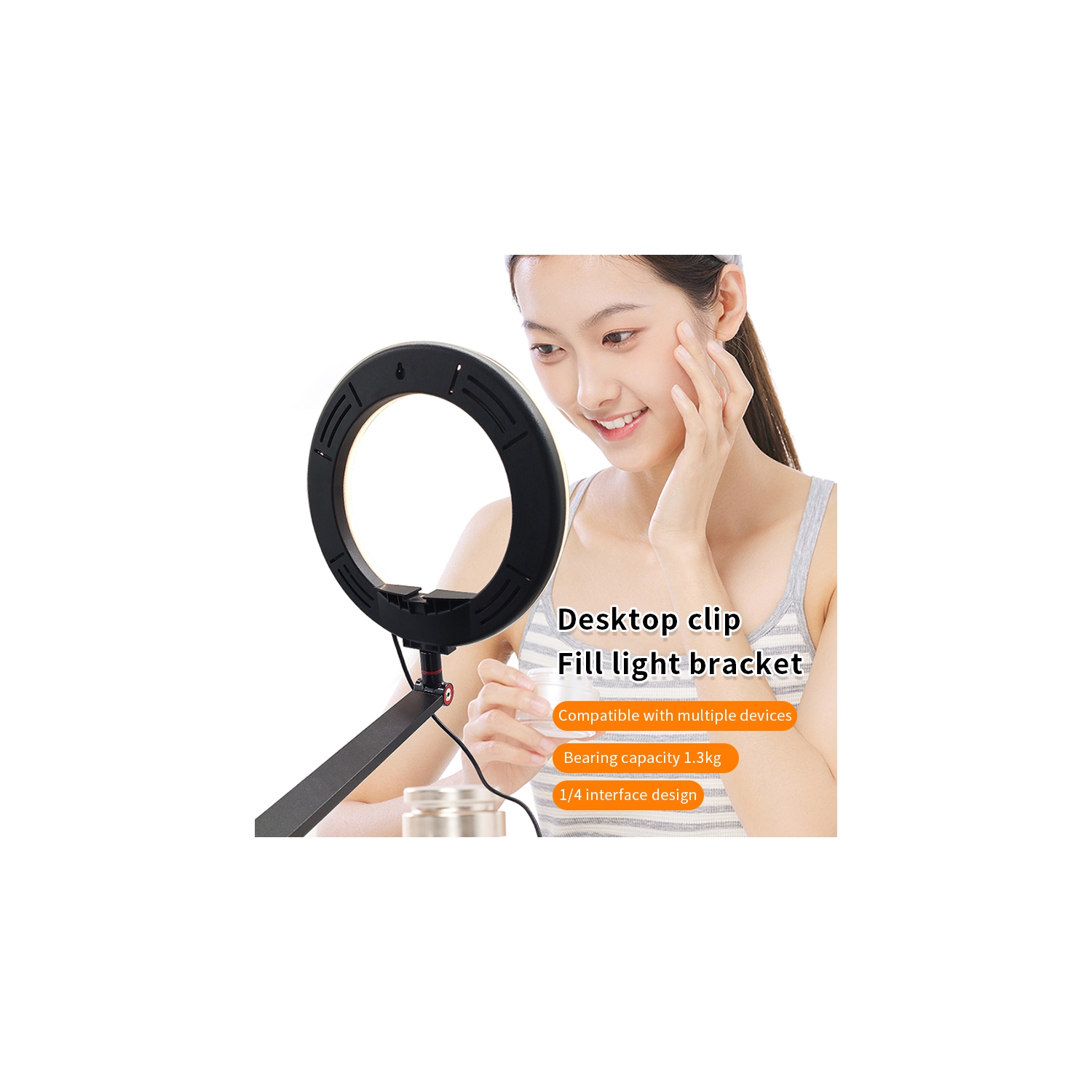 Projector stand, tablet stand, microphone cantilever stand, live camera stand, adjustable desktop, 1/4 tooth projector stand