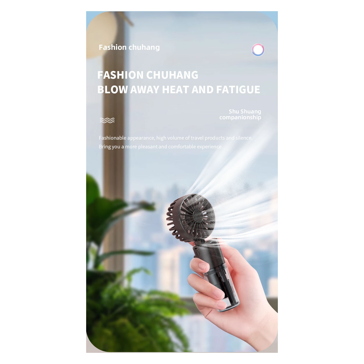 Handheld spray fan Multifunctional desktop folding small fan Outdoor handheld hanging neck spray fan 800mAh-1000mAh-F4 hanging neck spray fan