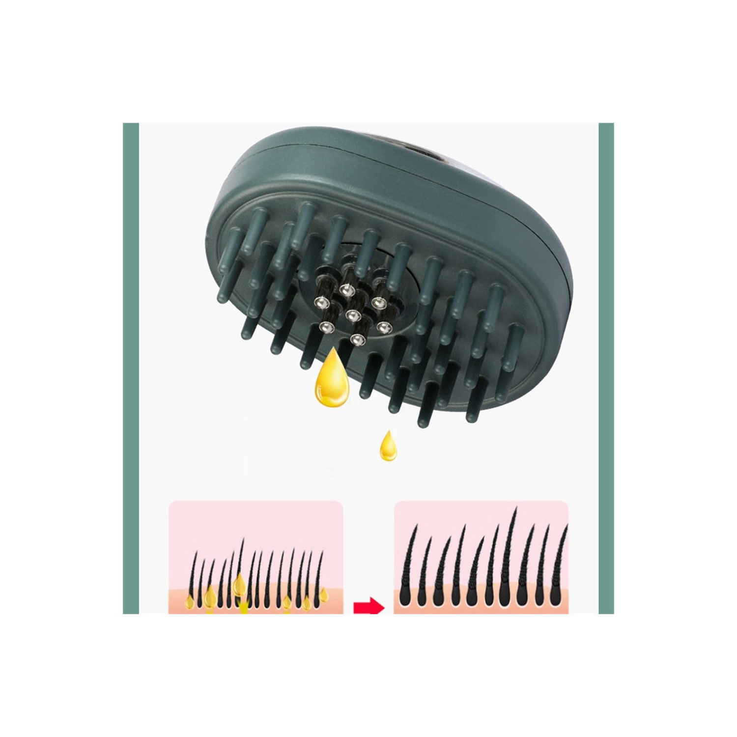 Scalp applicator, electric liquid massage comb, essential oil applicator head massager massager