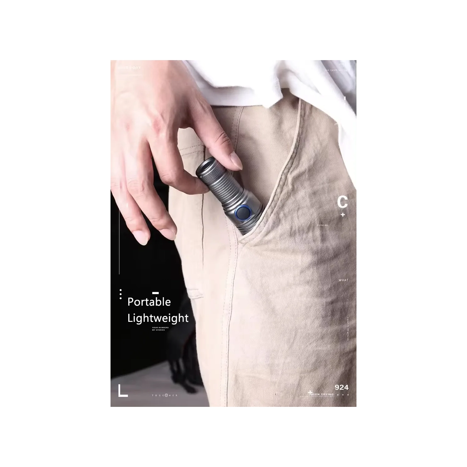 Lampe de poche portative haute puissance, mini lampe de poche rechargeable LED zoom ultra-lumineuse, lampe de poche étanche randonnée de camping -