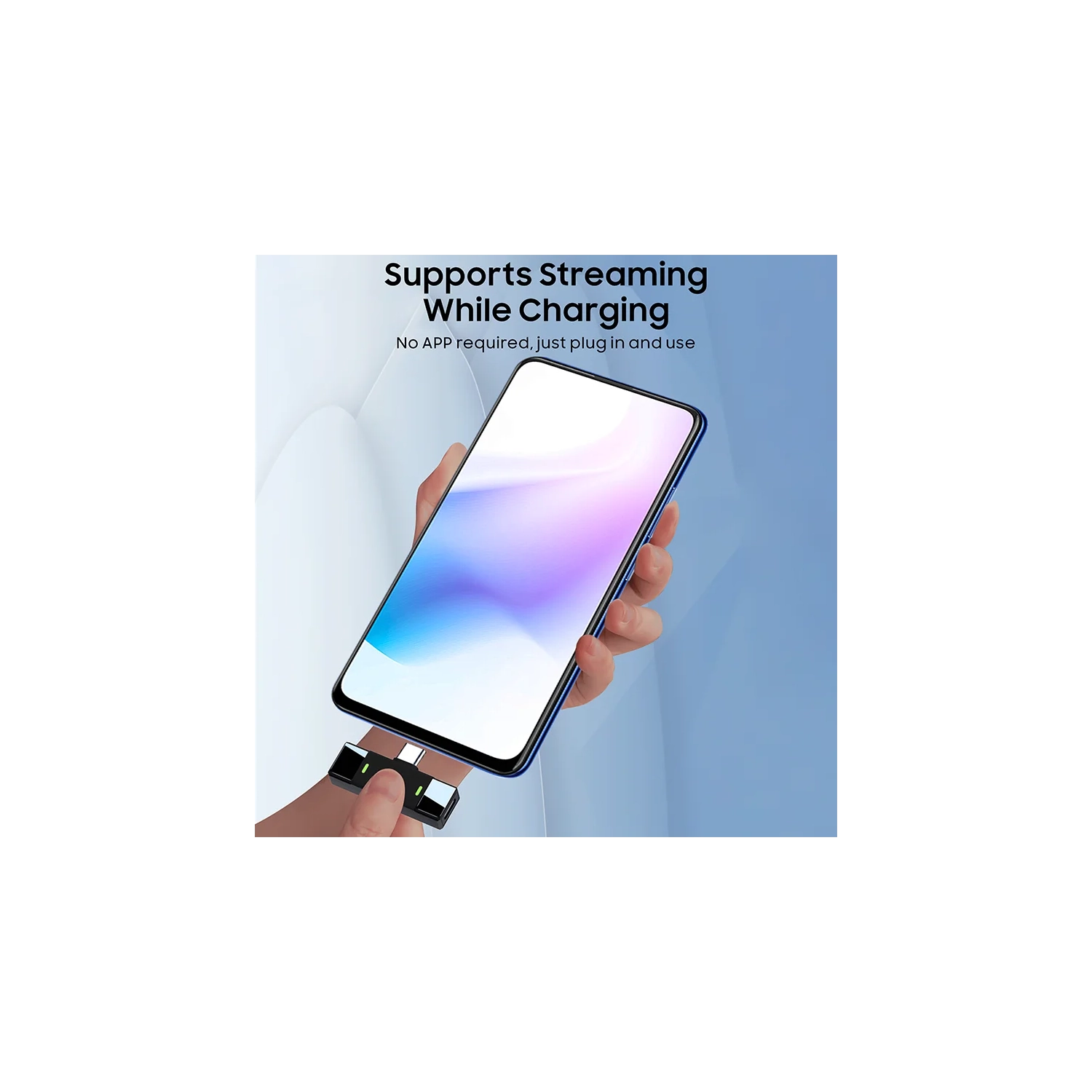 Wireless lavalier microphone, suitable for video recording, game live broadcast, interview - one to two with digital display charging box [yellow]