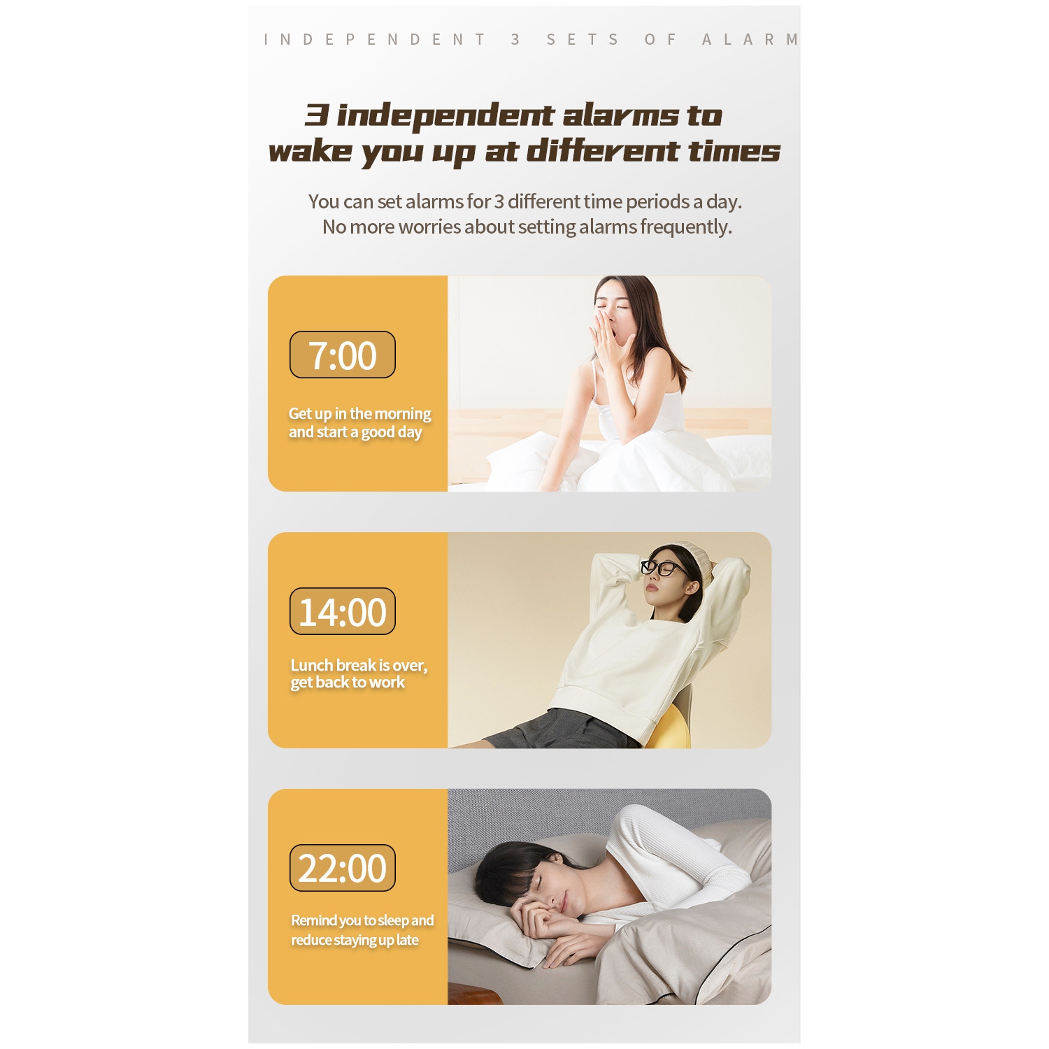 Haut-parleur Bluetooth avec volume élevé et veilleuse, réveille-matin vocal intelligent dormant étudiant avec chargement de carte, adapté pour la