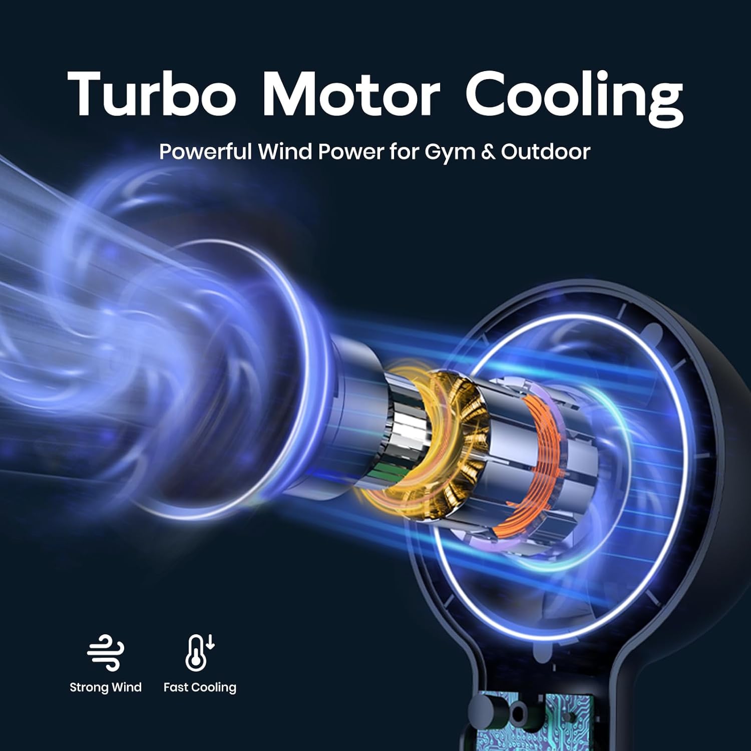 Ventilateur de chargement portatif USB, petit ventilateur portatif sans pales à turbine, écran numérique, ultra-silencieux et durable, idéal pour les