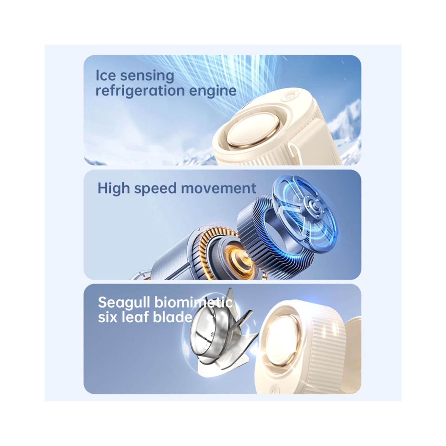 High Speed ​​Waist-Mounted Fan, Clip-On USB Desktop Mini Fan Lazy Fan, 3 Speeds, Personal Cooling for Outdoor Work, Hiking, Travel, Rechargeable