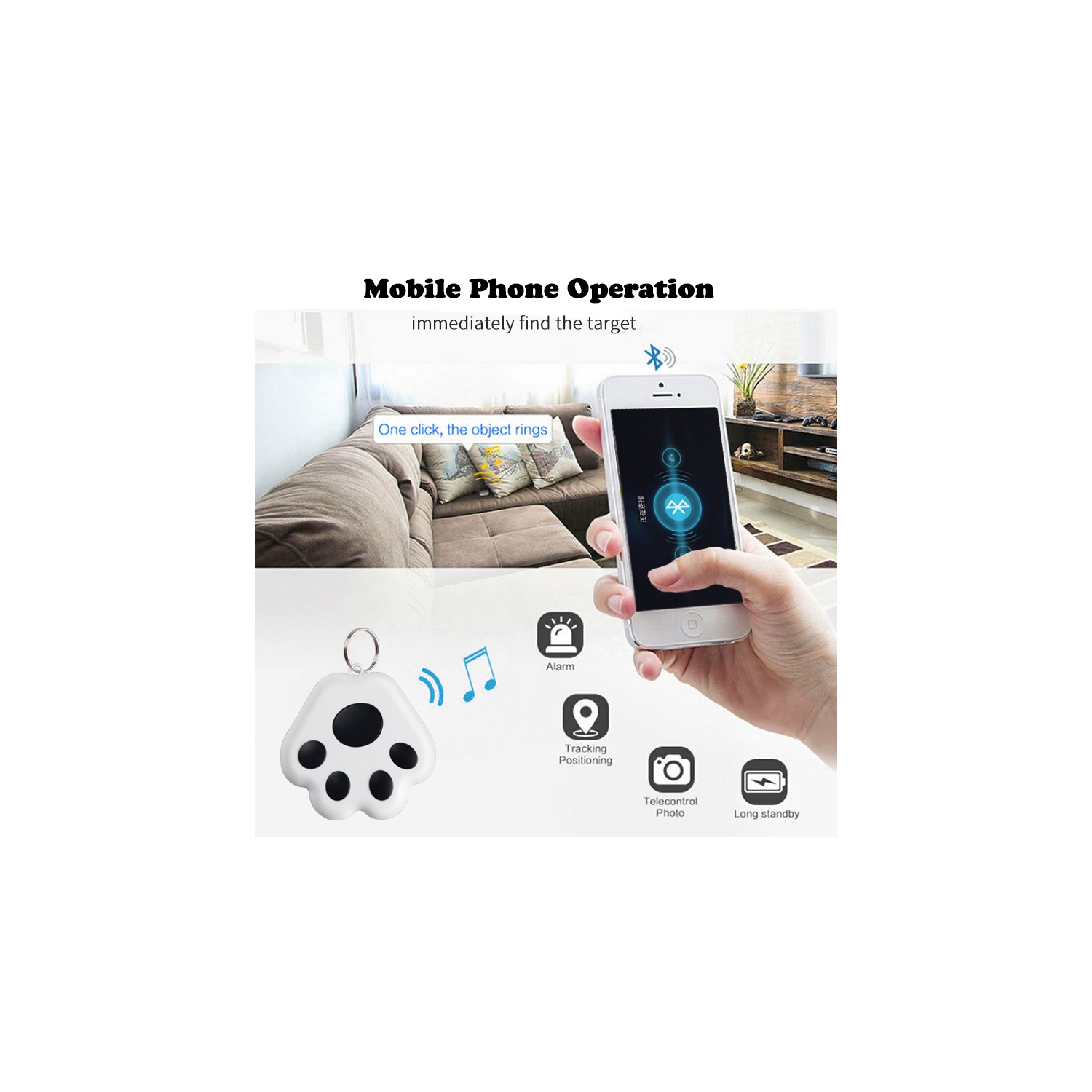 GPS, localisateur de dispositif Bluetooth anti-perte, correctif de porte-clés, afficheur de porte-clés, appareils de suivi d'animal de compagnie pour