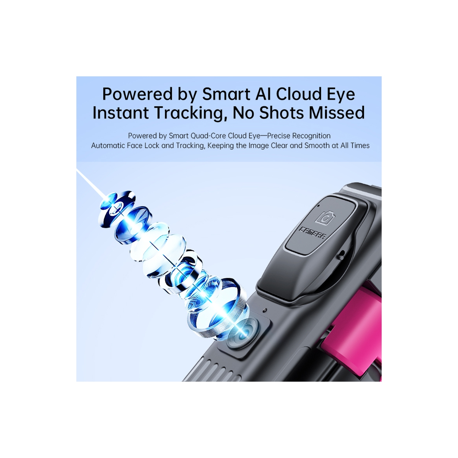 66" Auto Face Tracking Tripod for iPhone,360 Rotation Travel Selfie Stick Stand,Face Tracking Phone Tripod Applied to Tiktok YouTube Vlog Video