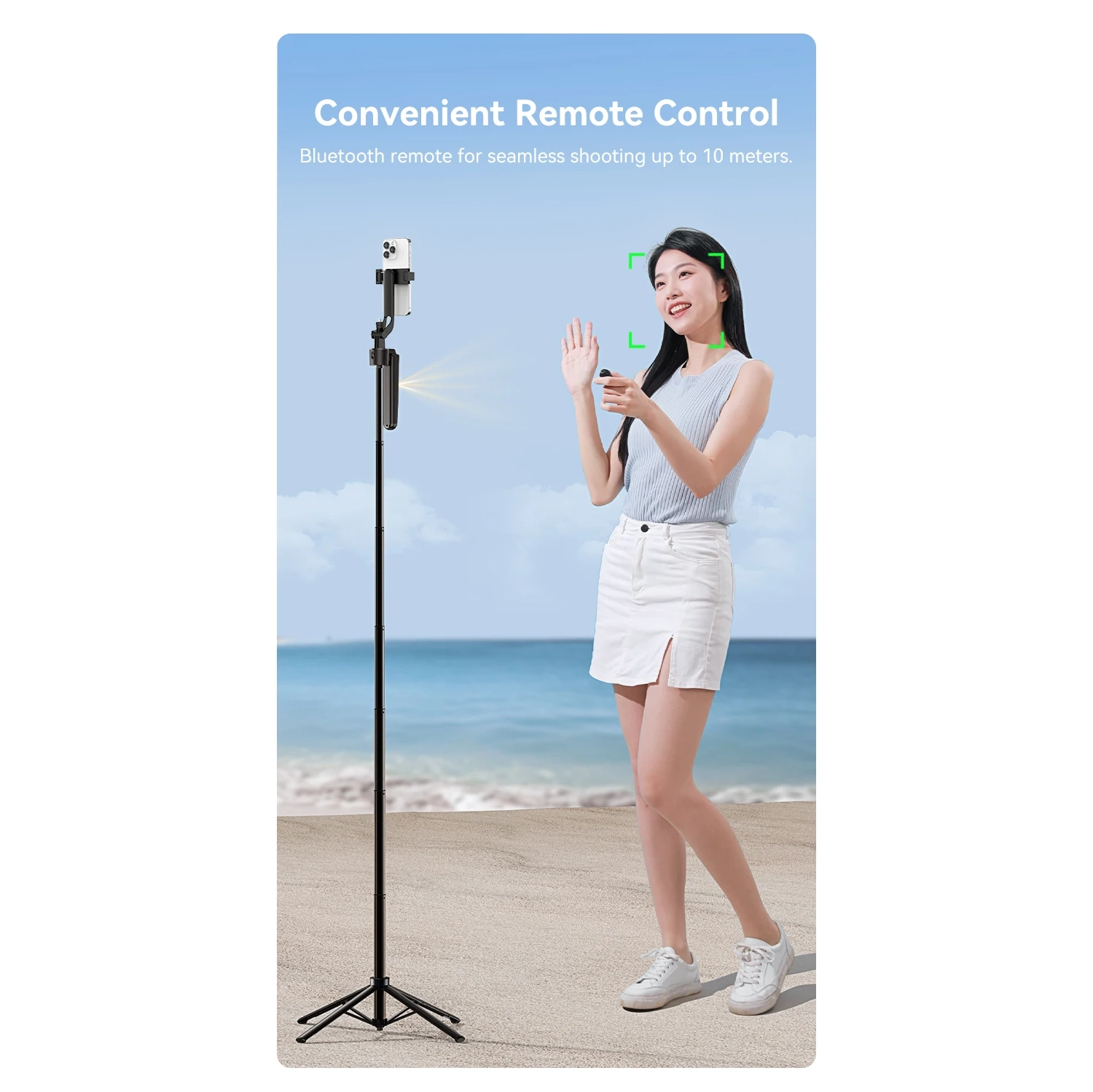 70" Phone Tripod,Tripod for iPhone with Fill Light and Rechargeable Remote,Selfie Stick Stand Compatible with Cell Phone/Camera/Ring Light/DJI/GoPro