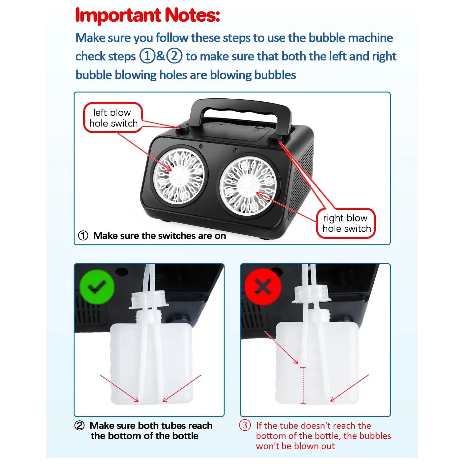 Machine à bulles automatique avec souffleuse à bulles à 2 ventilateurs, machine à bulles portative à brancher ou à piles pour la fête d'anniversaire