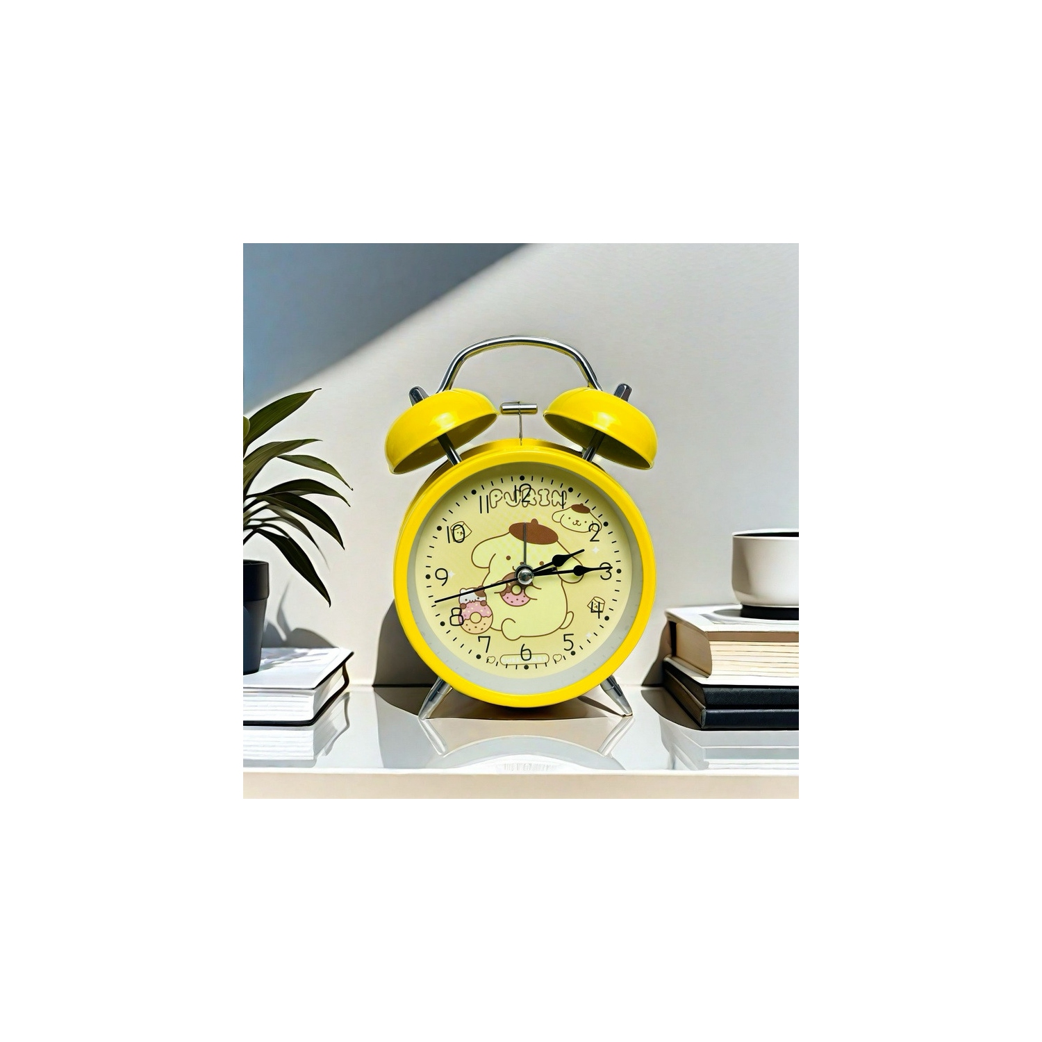 Réveil-matin silencieux en métal de 4&nbsp;po à volume élevé pour enfants Réveil-matin couleur alimenté par piles - couleur pouding